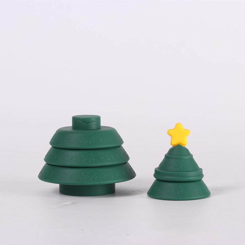 Wholesale Christmas Silicone Baby Stacked Toys